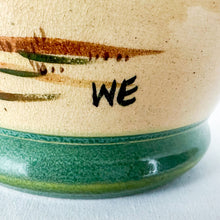 Load image into Gallery viewer, 1989 Teal &amp; Beige Stoneware Barn Pitcher by Eugene Winton
