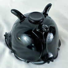 Load image into Gallery viewer, 1930s L.E. Smith Black Glass Tripod Bowl
