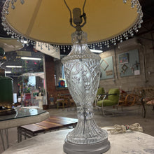 Load image into Gallery viewer, Cut Glass Floral Lamp
