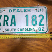 Load image into Gallery viewer, 1982 South Carolina Dealer XRA 182 License Plate
