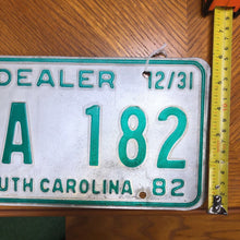 Load image into Gallery viewer, 1982 South Carolina Dealer XRA 182 License Plate
