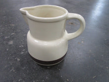 Load image into Gallery viewer, Vintage McCoy USA Cream/Brown Small Pottery Pitcher

