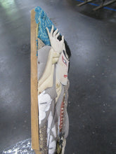 Load image into Gallery viewer, Vintage Japanese Handpainted Silk Sculpted Hagoita Style Samurai Paddle
