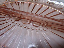 Load image into Gallery viewer, Vintage Pink Depression Glass Divided Dish Serving Tray
