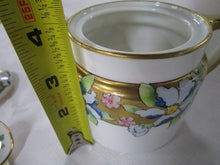Load image into Gallery viewer, Vintage Nippon Handpainted Floral Sugar Bowl with Lid and Spoon
