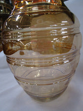 Load image into Gallery viewer, Vintage Marigold Carnival Glass Beehive Ribbed Vase
