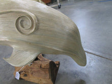 Load image into Gallery viewer, Woven Rattan Laminated Dolphin on Driftwood Base Decor
