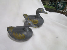 Load image into Gallery viewer, Vintage Pewter Hong Kong Duck Trinket Box Set of 2
