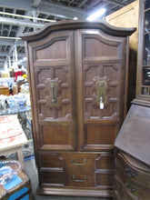 Load image into Gallery viewer, Vintage Stanley Furniture Pecan Armoire Dresser
