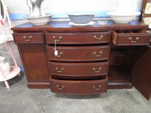 Load image into Gallery viewer, Vintage Mahogany Bow Front Server Sideboard Cabinet
