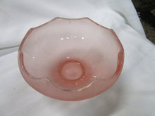 Load image into Gallery viewer, Vintage Federal Glass Frosted Pink Glass Pedestal Console Bowl
