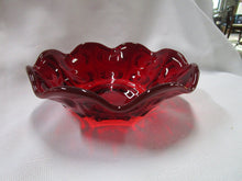 Load image into Gallery viewer, Vintage Viking Glass Ruby Red Bullseye Bowl
