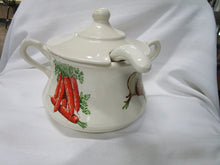 Load image into Gallery viewer, Vintage Ceramic Vegetable Covered Soup Tureen with Ladle
