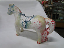 Load image into Gallery viewer, Vintage Painted Chalkware Horse Piggy Coin Bank
