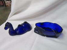 Load image into Gallery viewer, Westmoreland Cobalt Blue Glass Humphrey the Camel Lidded Candy Trinket Dish
