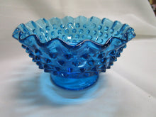 Load image into Gallery viewer, Vintage Fenton Colonial Blue Hobnail Candle Holder

