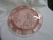 Load image into Gallery viewer, Vintage Pink Depression Glass Roses Cake Plate
