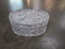 Load image into Gallery viewer, Vintage Lead Cut Crystal Oval Trinket Decor Box

