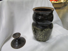 Load image into Gallery viewer, Stoneware Art Pottery Canister Jar with Lid Artist Signed

