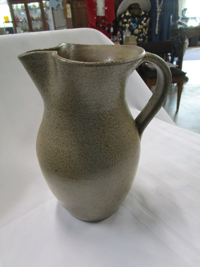2006 Sid Luck Brown Speckled/Drip Art Pottery Pitcher