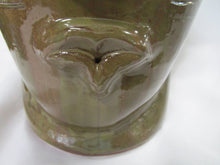 Load image into Gallery viewer, Mike Craven Artist Signed Olive Green Alien Ugly Face Jug
