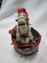 Load image into Gallery viewer, 1979 Enesco Holiday Rocking Horse on Drum Musical Box
