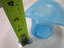 Load image into Gallery viewer, Vintage Aqua Swirl Glass Small Top Hat
