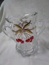 Load image into Gallery viewer, Vintage Mosser Cherry and Cable Clear Glass Double Handle Spooner
