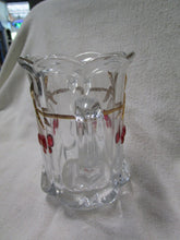 Load image into Gallery viewer, Vintage Mosser Cherry and Cable Clear Glass Double Handle Spooner
