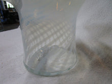 Load image into Gallery viewer, Vintage Fenton White Opalescent Spiral Glass Hat Vase
