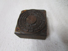 Load image into Gallery viewer, Antique Copper on Wood Lochman&#39;s Locomotive Writing Fluid Ink Stamp
