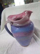 Load image into Gallery viewer, Handcrafted Art Pottery Pink/Blue Ombre Pitcher
