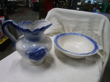 Load image into Gallery viewer, Vintage Salt Glaze Style Wash Pitcher and Basin Set
