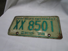 Load image into Gallery viewer, 1974 Ohio Seat Belts Fastened? License Plate Automobile Car Tag XX8501
