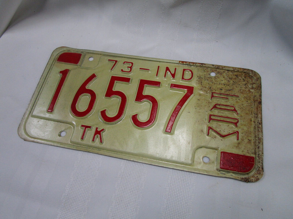 1973 Indiana Farm License Plate Car Tag 16557