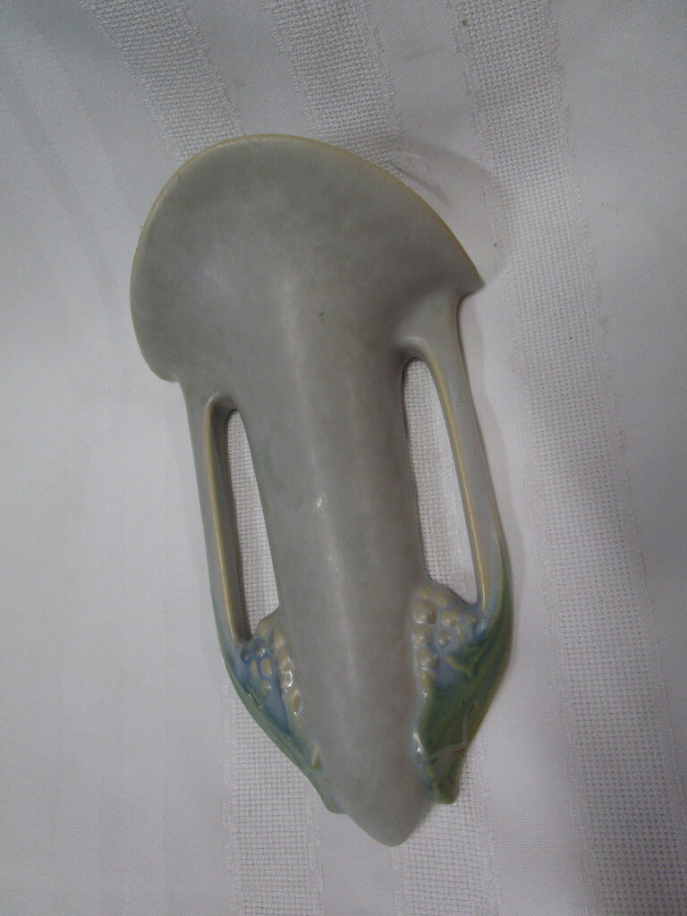 Vintage Roseville USA 1255-8 Tuscany Gray Wall Pocket Vase