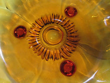Load image into Gallery viewer, Vintage Indiana Glass Amber Glass Flower Decor Console Bowl
