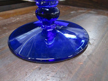 Load image into Gallery viewer, Vintage Princess House Cobalt Blue and Clear Glass Wavy Console Decor Bowl
