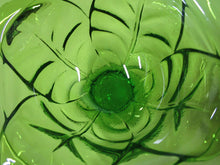 Load image into Gallery viewer, Vintage Viking Glass Green Glass Epic Leaf Compote Dish
