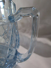 Load image into Gallery viewer, Vintage Ice Blue Glass Diamond Pattern Small Pitcher
