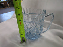 Load image into Gallery viewer, Vintage Ice Blue Glass Diamond Pattern Small Pitcher
