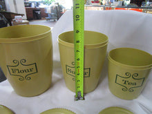 Load image into Gallery viewer, MCM Harvest Gold Plastic Nesting Canister Set of 3
