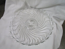 Load image into Gallery viewer, Vintage Fostoria Colony Swirl Clear Glass Torte Plate Platter
