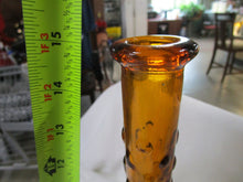 Load image into Gallery viewer, Vintage Empoli Italy Green Textured Glass Tall Decanter Bottle with Repaired Stopper
