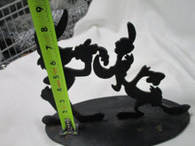 Load image into Gallery viewer, 1992 Tex Welch Bugs Bunny &amp; Daffy Duck Black Metal Shadow Sculpture
