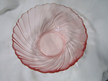 Load image into Gallery viewer, Vintage Vereco France Pink Swirl Glass Serving Bowl
