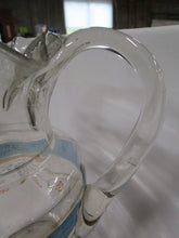 Load image into Gallery viewer, Hand Blown Hand Painted Clear Glass Decor Pitcher
