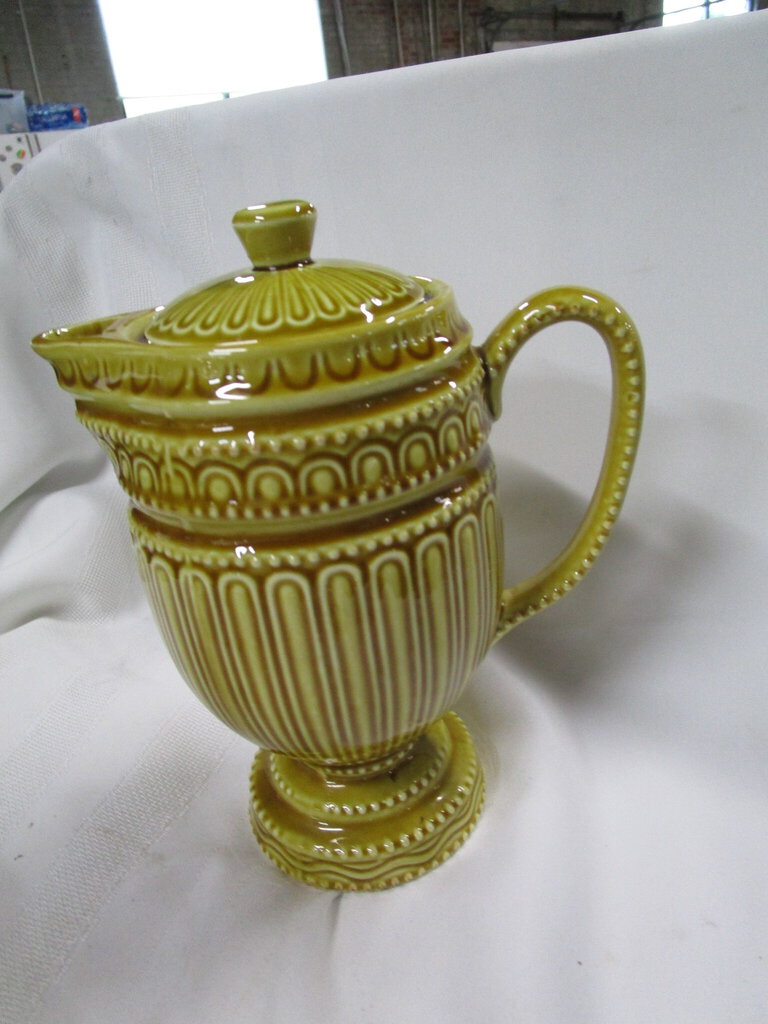 Vintage Royal Sealy Japan Amber Ceramic Coffee Tea Pot