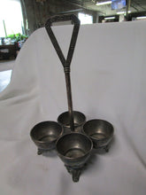 Load image into Gallery viewer, Vintage JF Curran &amp; Co. Silverplate Four Slot Condiment Bottle Table Holder
