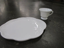 Load image into Gallery viewer, Vintage Indiana Glass Milk Glass Harvest Grape Snack Plate and Teacup Set
